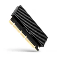 AXAGON PCEM2-XS PCIe NVMe M.2 adapter M-key NGFF 75 tűs 2230 2242 2260 2280 PCIe verziók 5.0 4.0 3.0 2.1 2.0 1.1 Plug and Play alumínium hűtőbordával