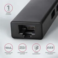 Axagon HMA-GL3A 3-portos USB 3.2 Gen 1 hub és Gigabit LAN #3