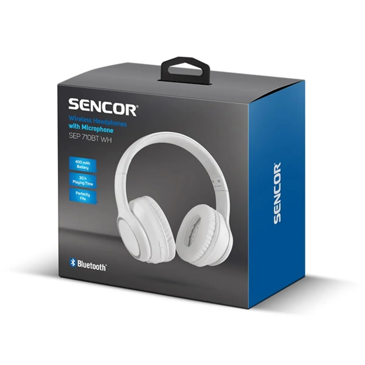 Sencor 35054254 SEP 710BT fehér Bluetooth fejhallgató 40 mm 32 ohm 20-20000 Hz 99 dB BT5.0 10 m 400 mAh 3 óra 30 óra jack 3,5 mm mikrofon USB Micro #2
