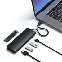 SATECHI ST-UCHSEK USB-C Hybrid Multiport Adapter SSD tok fekete 1x M.2 SATA B-key és B+M-key 2x USB-A 3.1 Gen 2 1x USB-C HDMI 4K #5