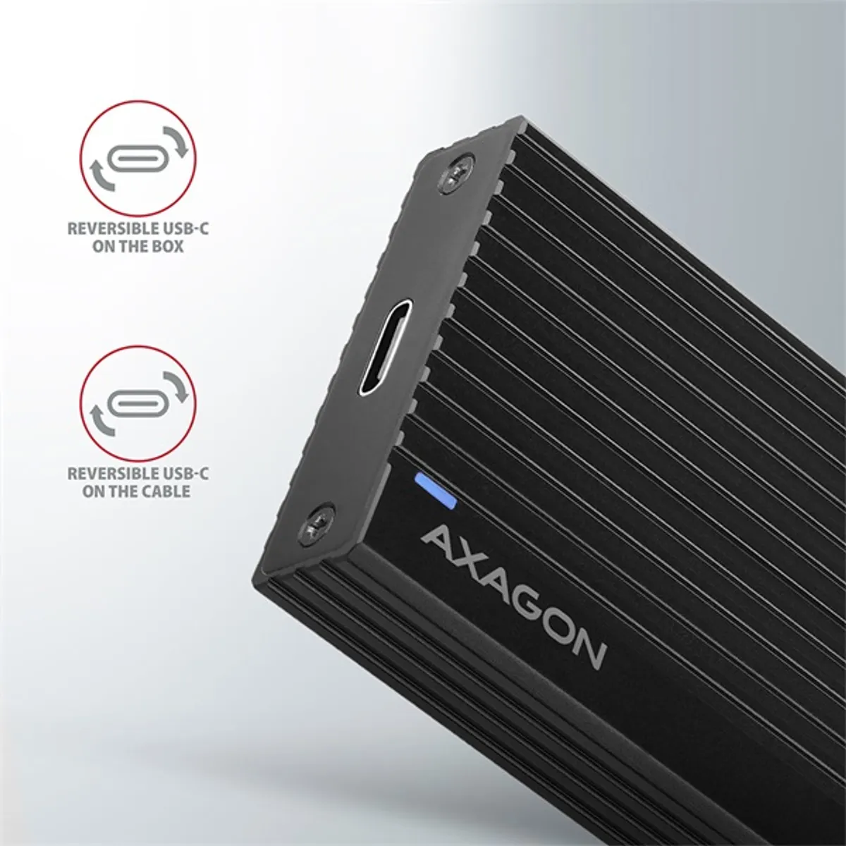 Axagon EEM2-GTR M.2 NVMe külső ház USB-C 3.2 Gen2 fekete #4