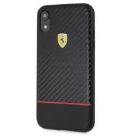 Ferrari FESBOHCI61BK On-Track Racing Shield tok gumi fekete 6,1" Apple iPhone XR