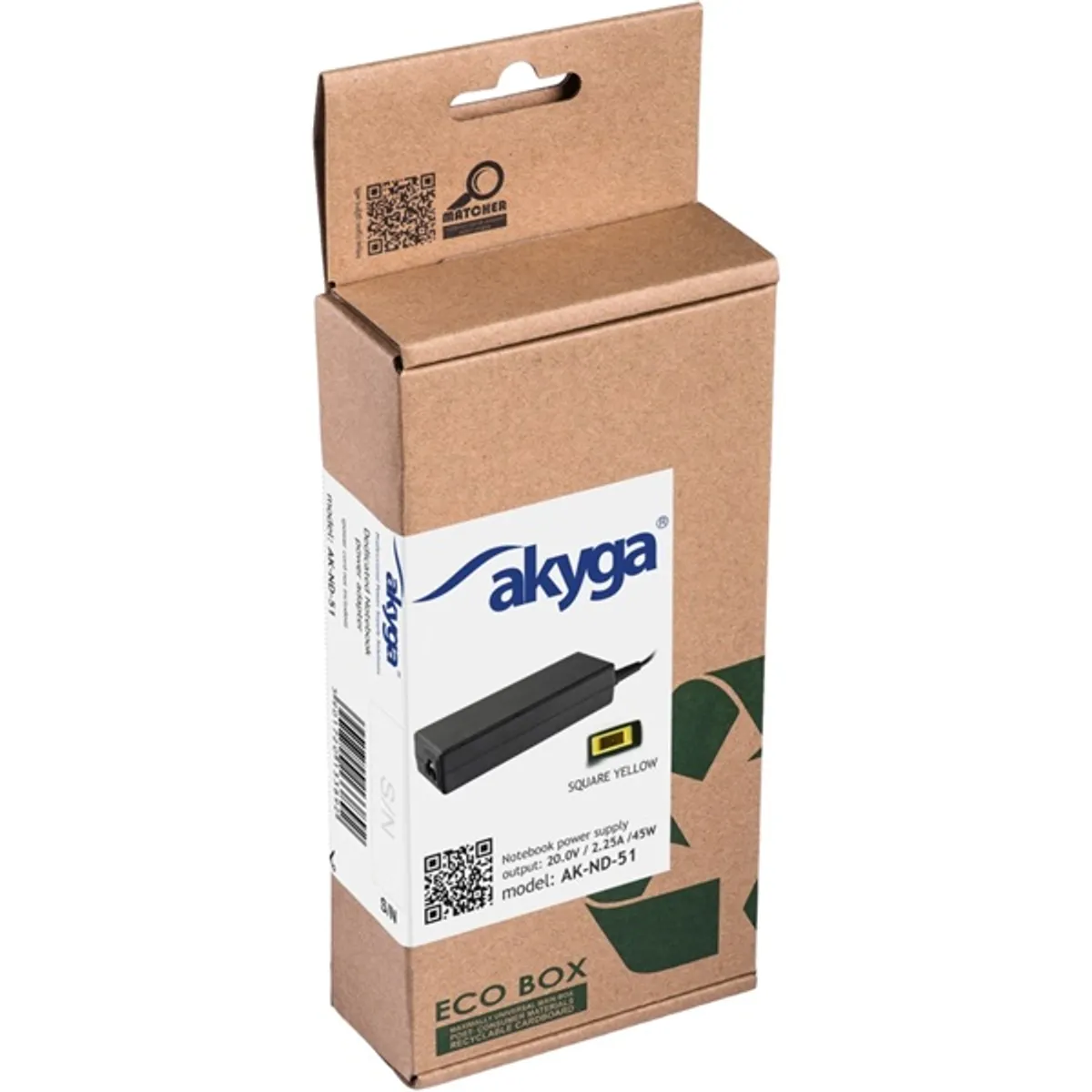 AKYGA AK-ND-51 notebook töltő 20V 2.25A 45W square yellow Lenovo kompatibilis #4