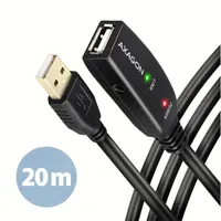 AXAGON ADR-220 aktív USB hosszabbító kábel 20 m fekete