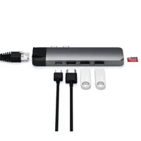 Satechi ST-TCPHEM Alumínium pro type-C hub 4K HDMI RJ45 2x USB-A 1x USB-C microSD SD Szürke #4