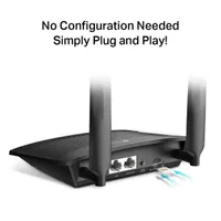TP-LINK TL-MR100 4G LTE vezeték nélküli router 300Mbps SIM fogadás cserélhető antenna 1 WAN 1 LAN Vendég hozzáférés IPv6 WEP WPA2 #3