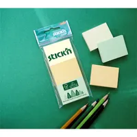 Stick N 21885 Jegyzettömb 38x51 mm 3 tömb csomag 100 lap öntapadó vegyes pasztell színek #2