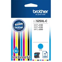 Brother LC525XLC Cián tintapatron XL kompatibilis DCP-J100, DCP-J105, MFC-J200 1300 oldal