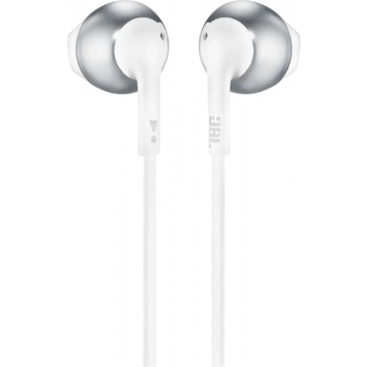JBL JBLT205CRM T205 Fehér króm 12 mm meghajtó, 3,5 mm jack, vezetékes, mikrofon, impedancia 32 ohm, 20 Hz-20 kHz, 118 cm #3