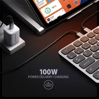 AXAGON HMC-KB-HU billentyűzet hub 9in1 USB-C;HDMI;SD/microSD;3x USB-A;PD 100W;60 cm;magyar elrendezés;alumínium #8