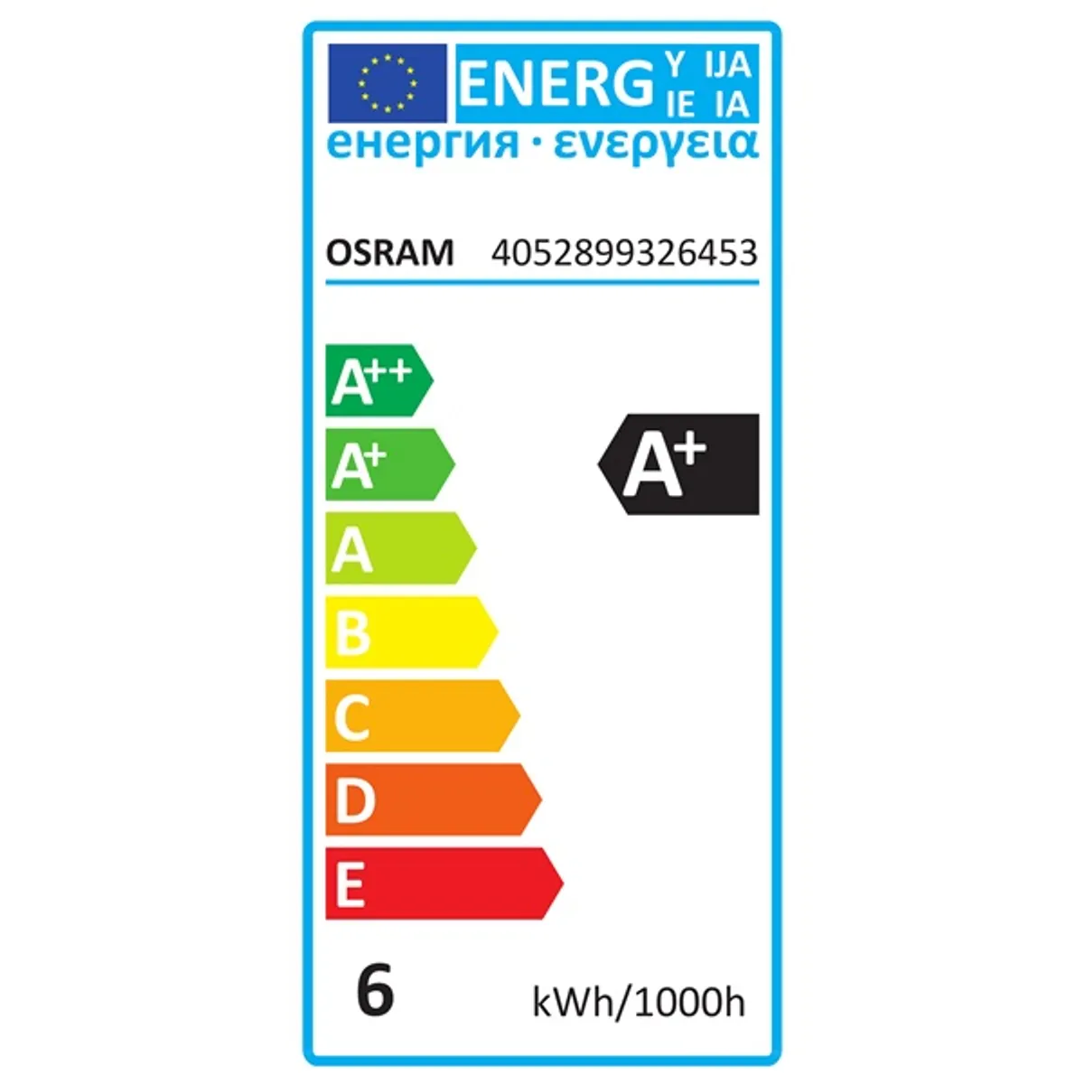 LEDVANCE 4052899326453 Value LED gyertya E14 470 lm 6 W 2700 K Meleg fehér 100000 kapcsolási ciklus #6
