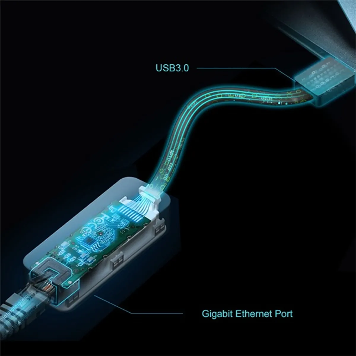 TP-LINK UE306 USB A RJ45 hálózati adapter fekete #7