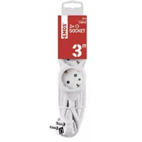 Emos P0323R elosztó 3m 3x SCHUKO 250V~16A max 3680W fehér H05VV-F3G 1,5 mm2 #2