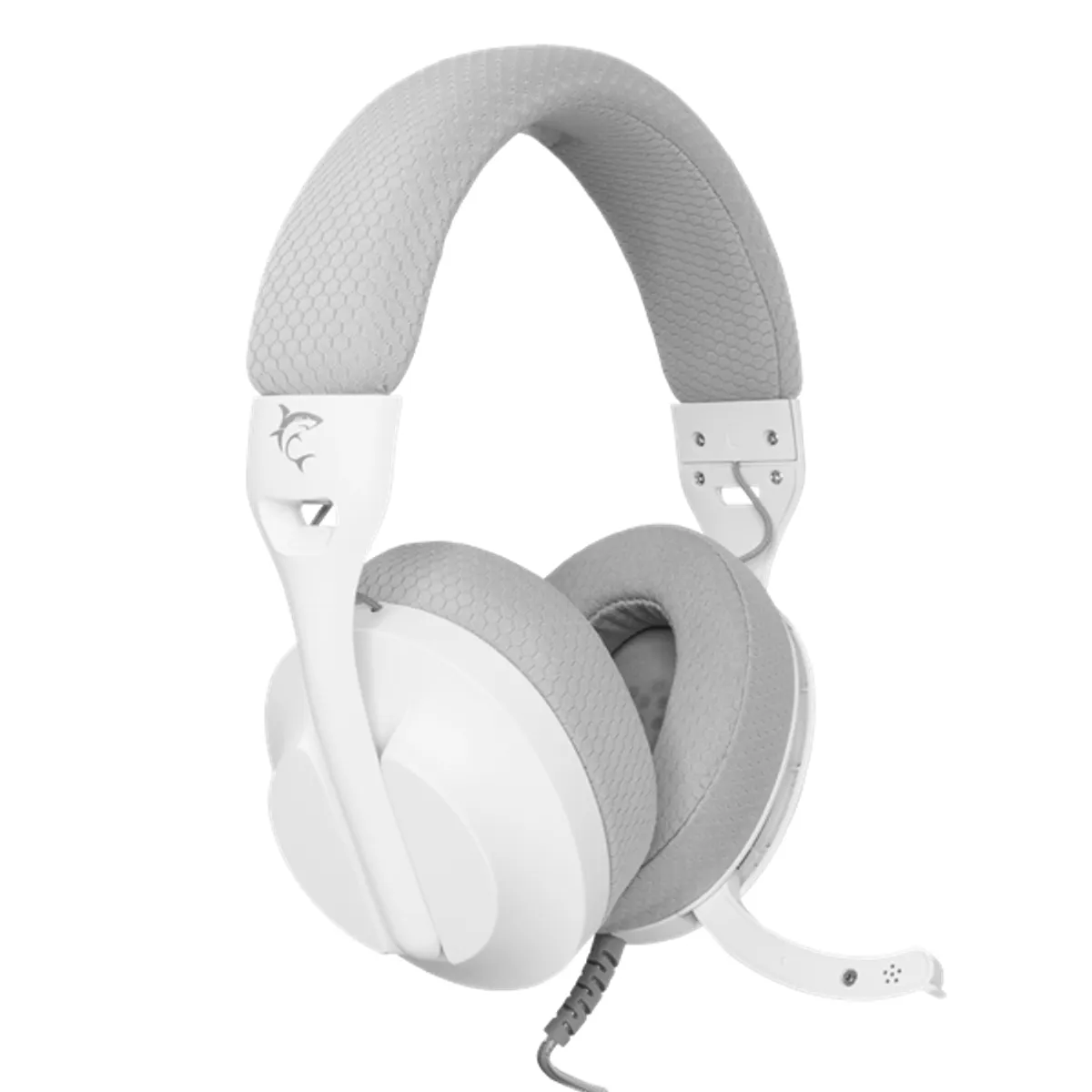 White Shark WS GH-2440W-G Parrot-WG 40 mm, 30 ohm, 20-20000 Hz, 121 dB, -38 dB mikrofon, 180 cm kábel, 3,5 mm jack, fehér-szürke #2