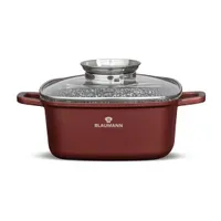 Blaumann BL-4090 Cerastone Collection 20 cm-es négyzet alakú edény fedővel alumínium bronz színű 4,4 l