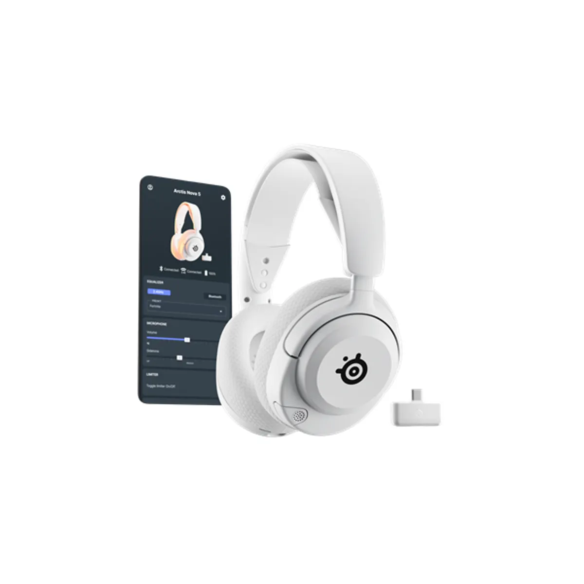 SteelSeries 61671 Arctis Nova 5 Wireless Fehér Bluetooth 2,4 GHz USB-C 60 óra 40 mm 36 ohm #1