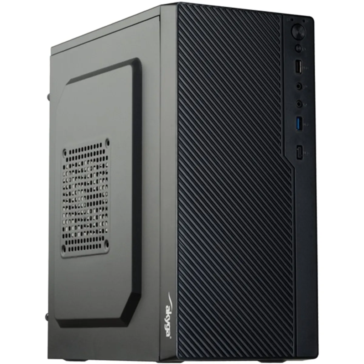Akyga AK36BK micro atx ház fekete USB 3.0 előlapi fejhallgató csatlakozó mikrofon csatlakozó 3 belső meghajtóhely táp nélküli 3 ventillátor #2