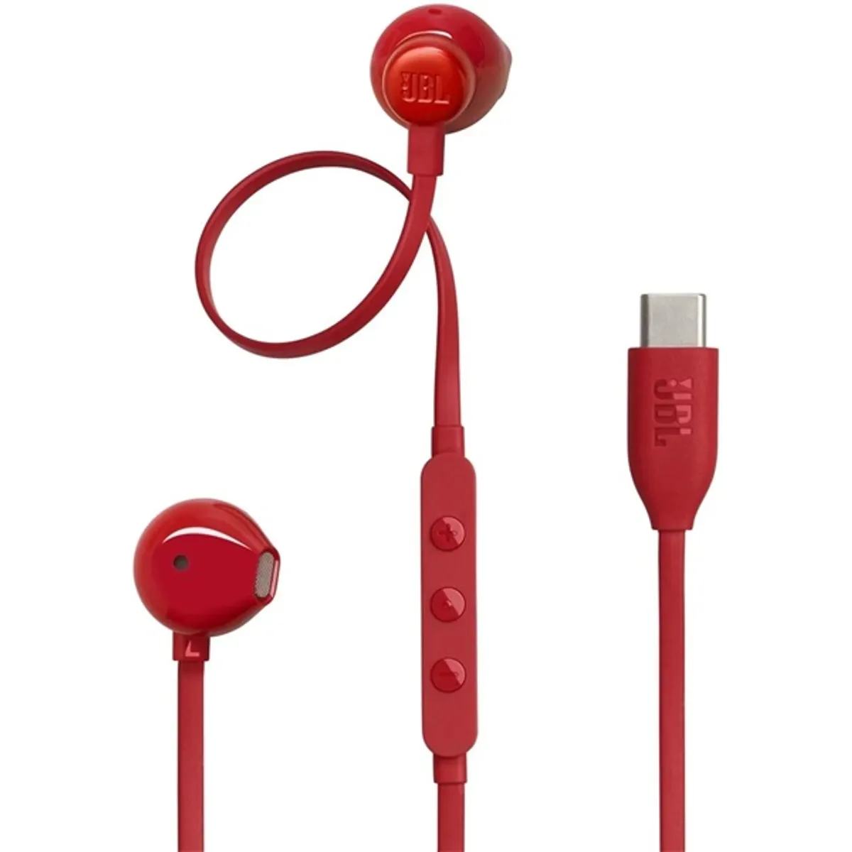 JBL JBLT305CRED Tune 305C piros 12 mm 32 ohm USB-C vezetékes mikrofonos fülhallgató #1
