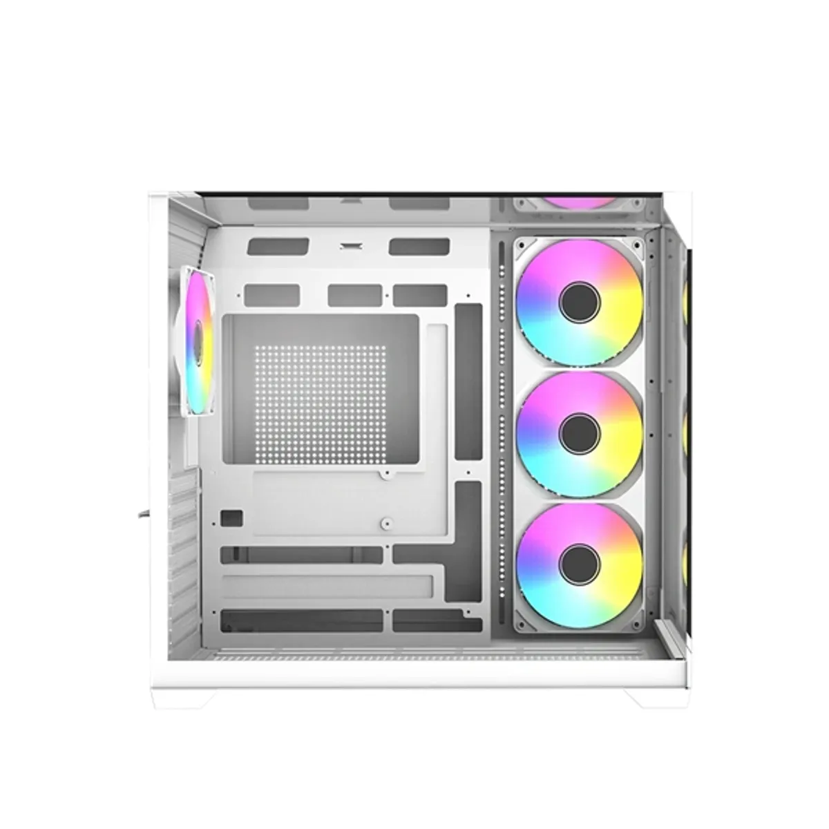 Raidmax I620TWF i620 fehér ATX acél műanyag edzett üveg 1 3,5 HDD 2 2,5 SSD USB 3.0 Fejhallgató csatlakozó Mikrofon csatlakozó #3