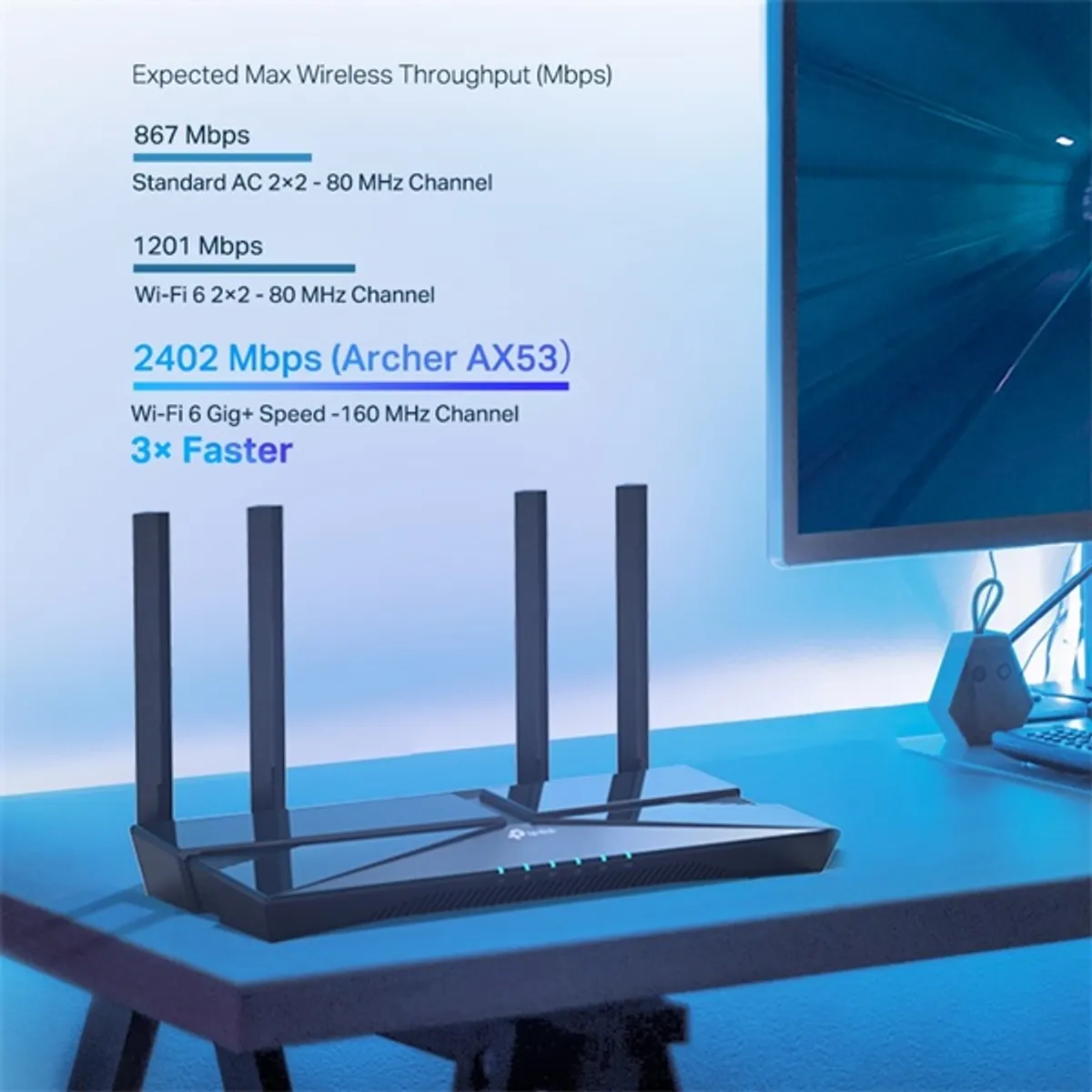 TP-LINK ARCHER AX53 Archer AX53 802.11ax 2402 Mbps 574 Mbps 1x WAN 4x LAN USB IPv6 WPA3 #4