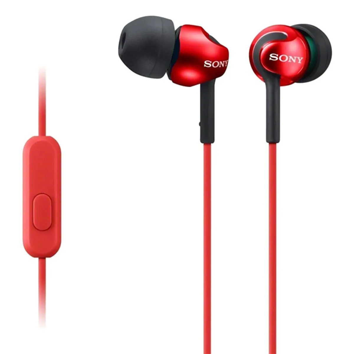 Sony MDREX110APR.CE7 MDR-EX110APR piros-fekete 1,2 m 3,5 mm mikrofonos #1