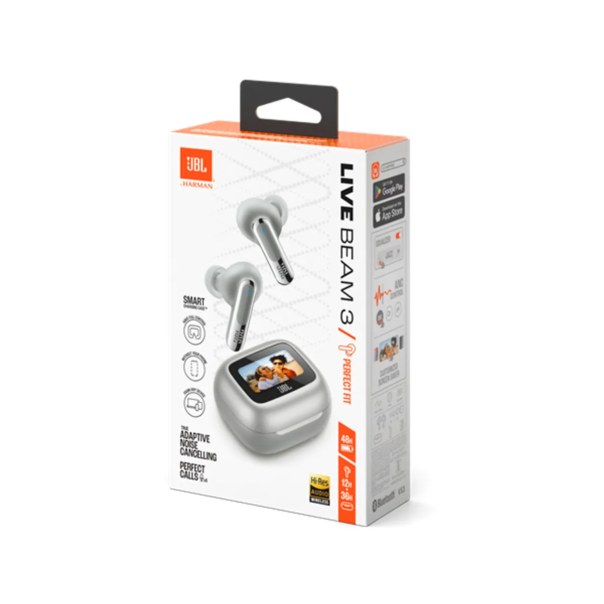 JBL JBLLIVEBEAM3SIL Live Beam 3 true wireless fülhallgató zajszűrős Bluetooth 5.3 12 óra USB-C IP55 10 mm #8