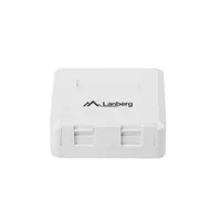 LANBERG OK1-0002-W felületre szerelhető 2-portos keystone doboz fehér #2