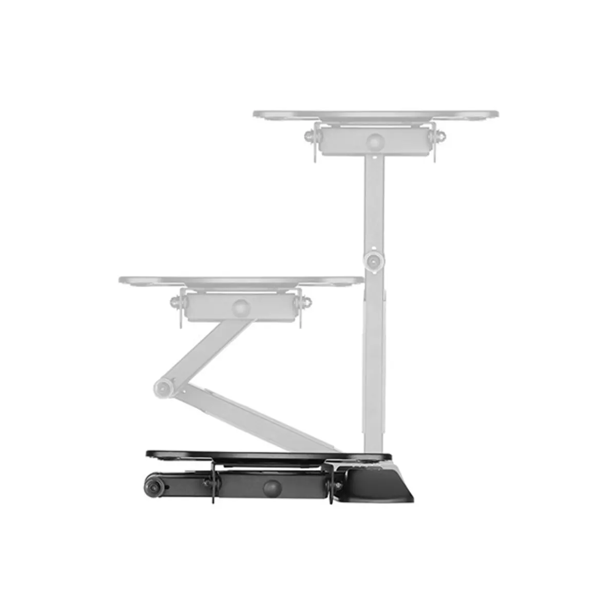 STELL 35057196 SHO 7520 23"-42" fali konzol acél fekete 30 kg forgatható 90 fok dőlés 8 VESA 100x100 200x200 csavaros rögzítés kábelrendező #4