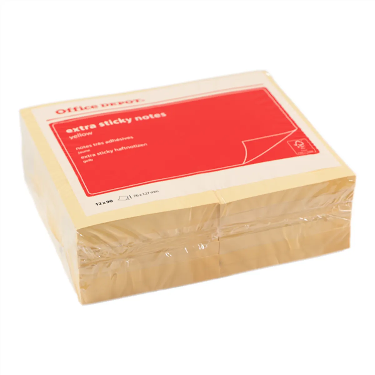 Office Depot 8663065 öntapadós jegyzettömb 76x127 mm sárga 12 tömb csomag 90 lap tömb #5