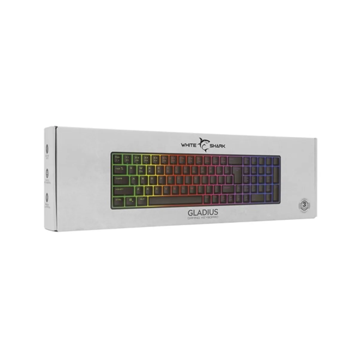 White Shark WS GK-001114B GLADIUS 85-86 billentyűs gamer billentyűzet USB 2.0 RGB anti-ghosting 19 gomb angol kiosztás #9