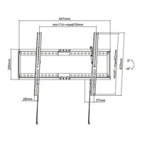 Stell 35057821 SHO 5410 slim Dönthető fali konzol 37"-80" 1 db VESA 200x100-600x400 acél fekete 75 kg #6