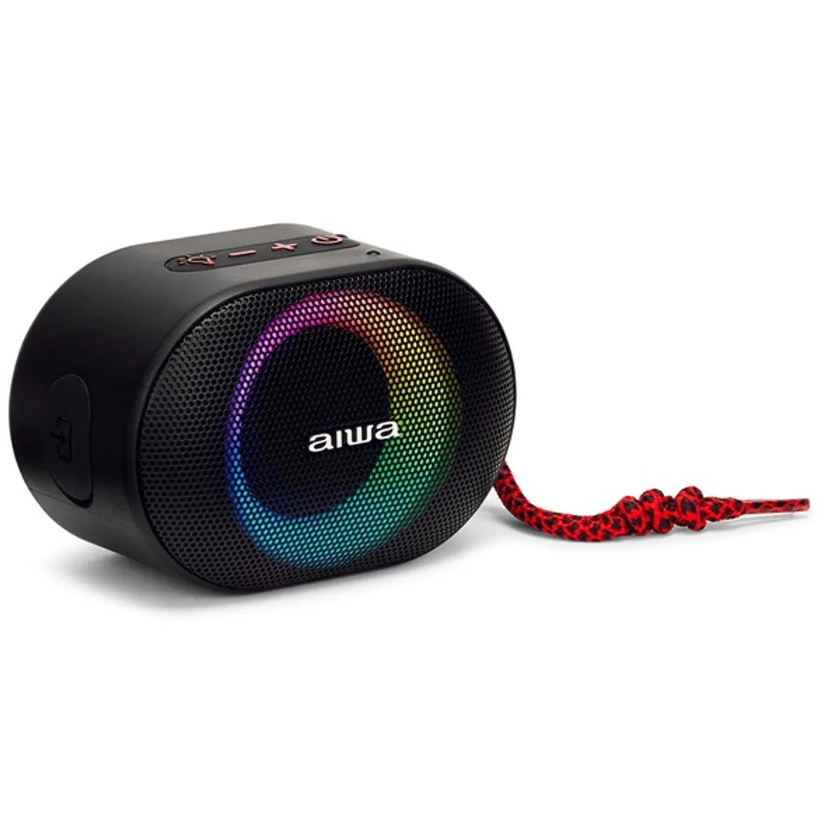 Aiwa BST-330RD BST-330 hordozható Bluetooth hangszóró 10 W IPX6 50 mm 1500 mAh USB-C AUX mikrofon LED 10 óra #3