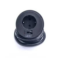 TOO GPS-203-1B beépíthető hálózati elosztó 1x SCHUKO 1,8 m fekete IP20 #4