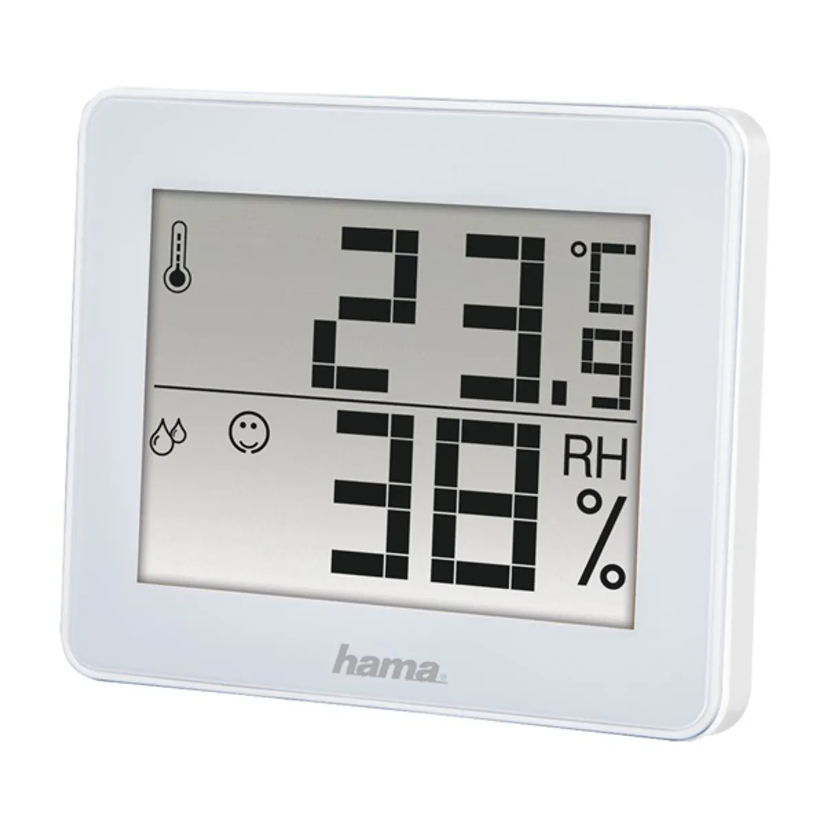 Hama 00186360 Th-130 fehér hő- és páratartalom mérő lcd 0–50 °C 20–95% RH CR2025 10x8,2x1,1 cm #1