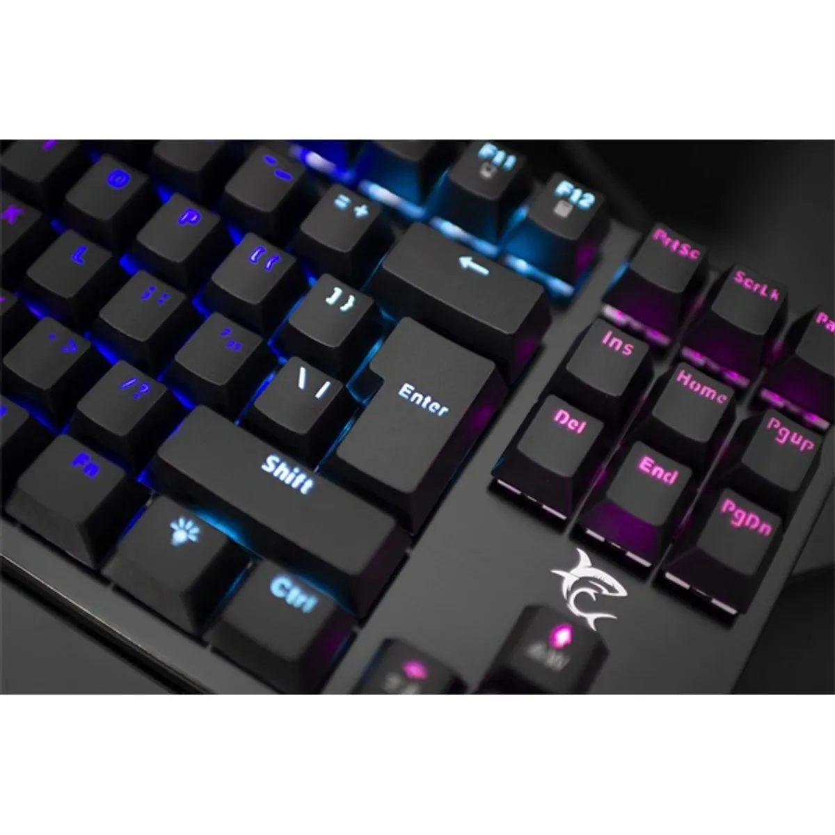 WHITE SHARK WS GK-1925 Spartan GK-1925 tenkeyless kék kapcsolók RGB USB 2.0 1.8 m fekete #5