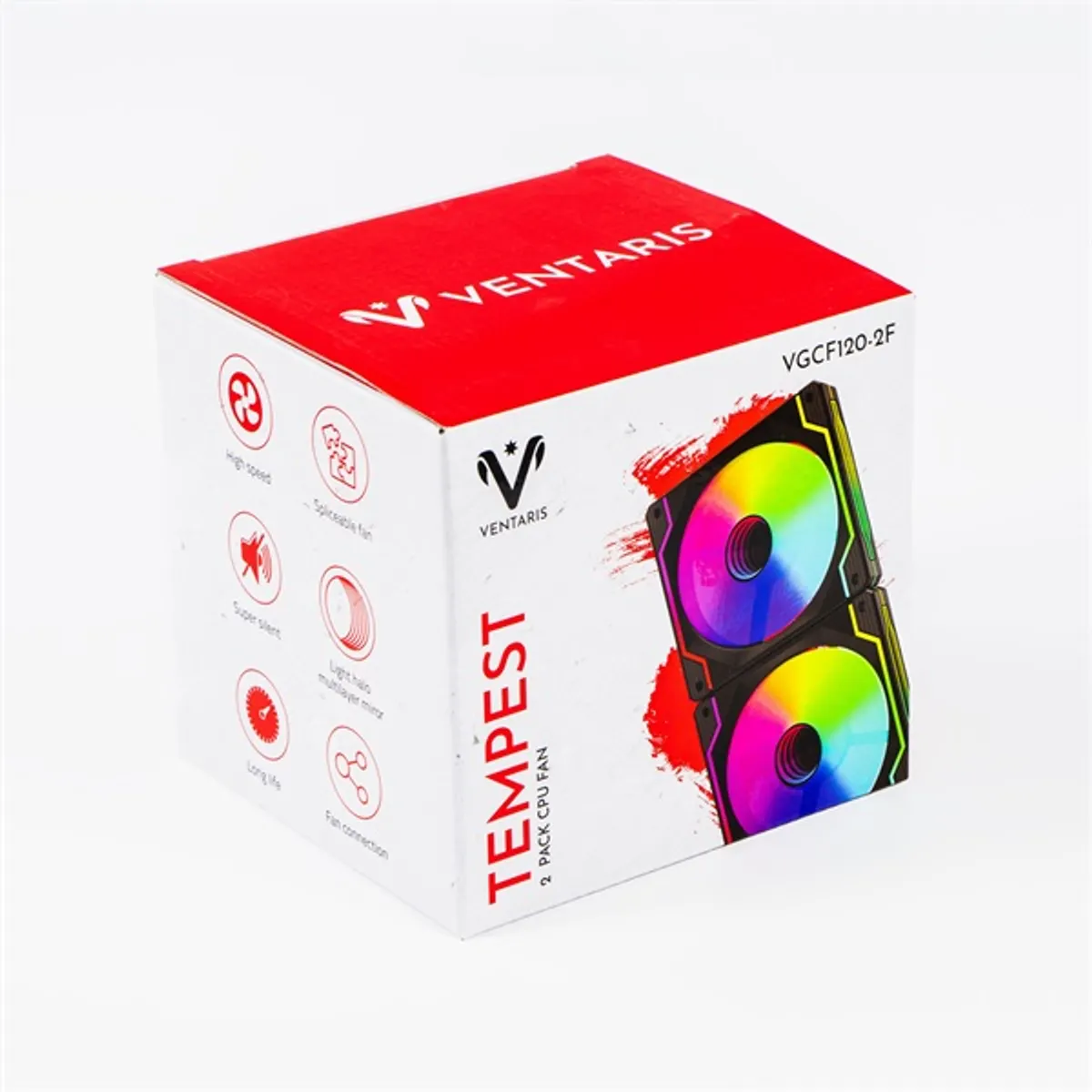 Ventaris VGCF120-2F Tempest RGB 2x120mm 1600 RPM PWM ARGB ventilátor #7