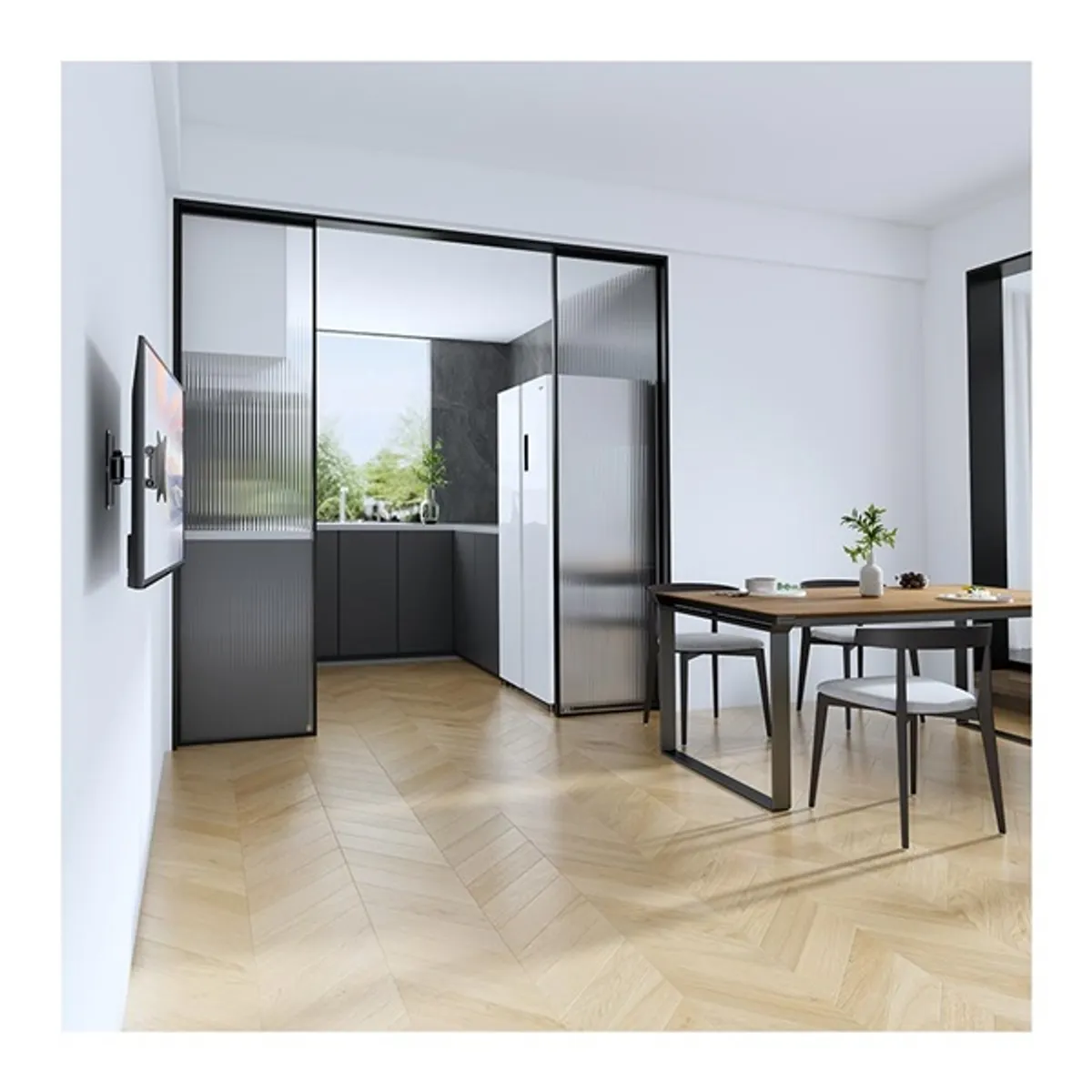 STELL 35057265 Fali konzol acél fekete 13"-27" VESA 75x75;100x100 20 kg forgatható 15 fok billenthető 10 fok #6