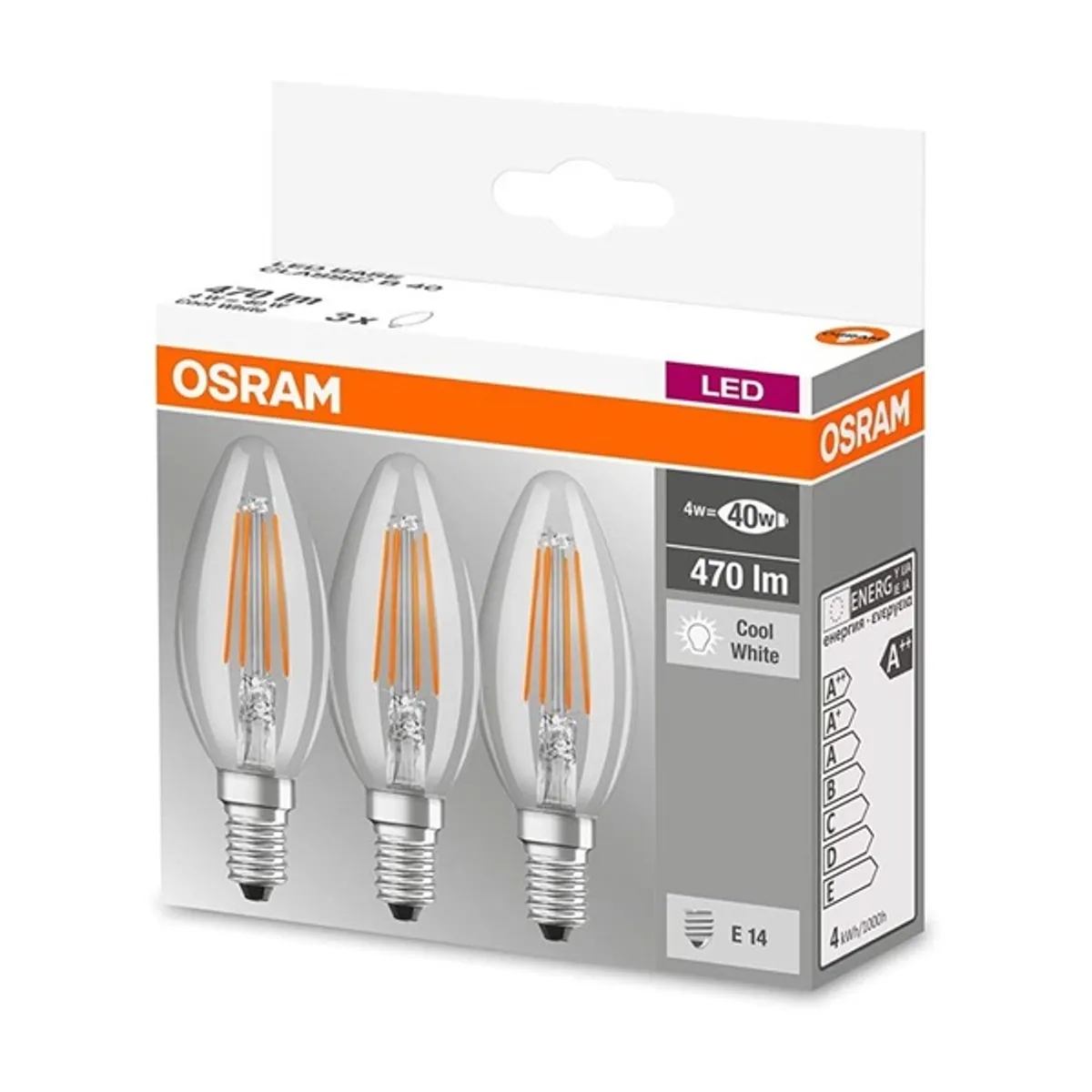 LEDVANCE 4058075819719 LED gyertya E14 4W 470 lm 4000 k 300 fok #2