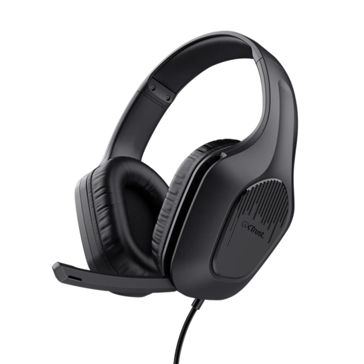 TRUST 24990 GXT 415 Zirox 2.0 headset 50 mm hangszóró 20-20000 Hz 32 ohm 90 dB 3.5 mm jack 200 cm fekete mikrofon 100-17000 Hz #1