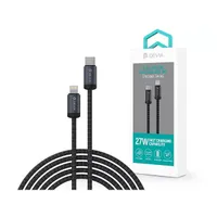 Devia ST101722 Gracious Series 1 m USB-C és Lightning adat- és töltőkábel 3A 27W PD fekete
