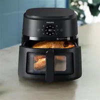 Philips NA230/00 Airfryer 2000 XL fekete 6,2 l kijelzővel időzítővel kivehető edény ellenőrzőablakkal #2