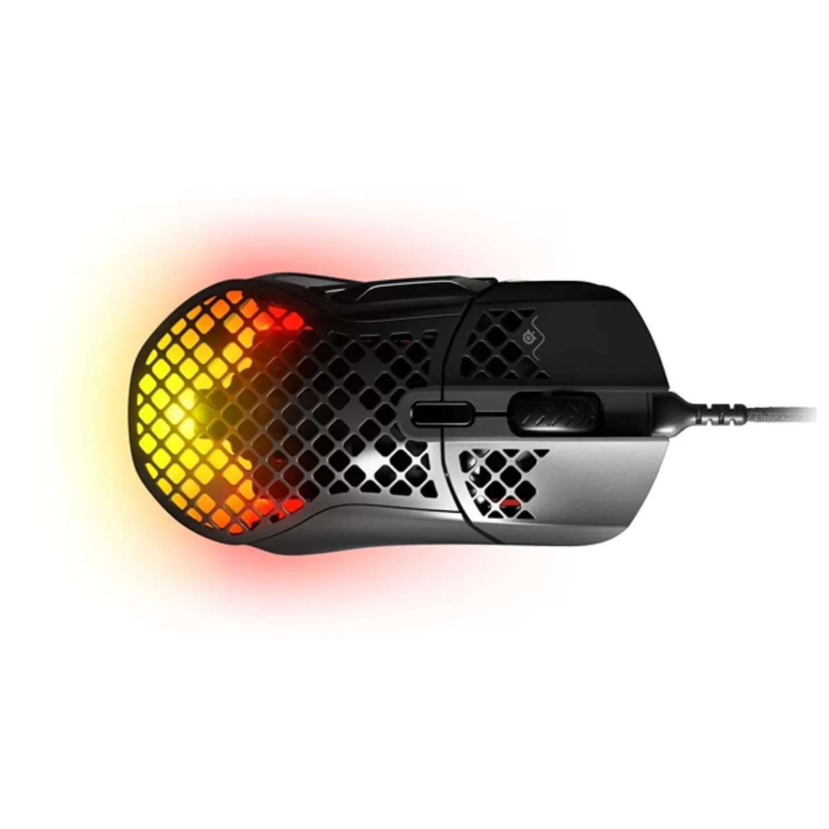 SteelSeries 62401 Aerox 5 optikai gamer egér fekete 18000 dpi 9 programozható gomb RGB vezetékes levehető USB kábel 200 cm jobbkezes #2
