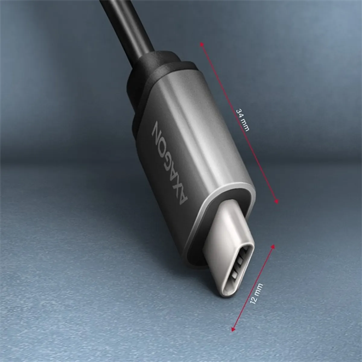 AXAGON RUCM-AFAC USB-C USB-A adapter 20 cm szürke #5