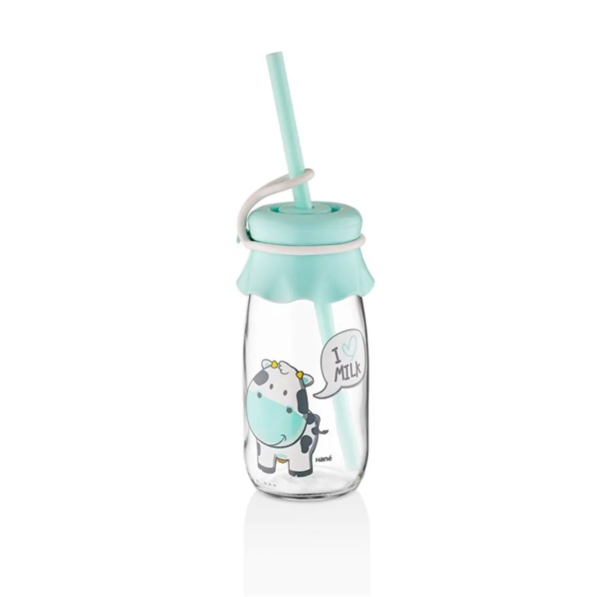 HANE HN-1764 IRIS Milkie Milk üveg 0,25 pohár - szívószállal #1
