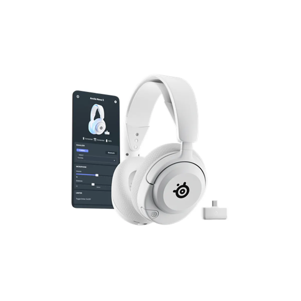 STEELSERIES 61674 Arctis Nova 5P fejhallgató fehér vezeték nélküli Bluetooth 2,4 GHz USB-C 40 mm 60 óra #1
