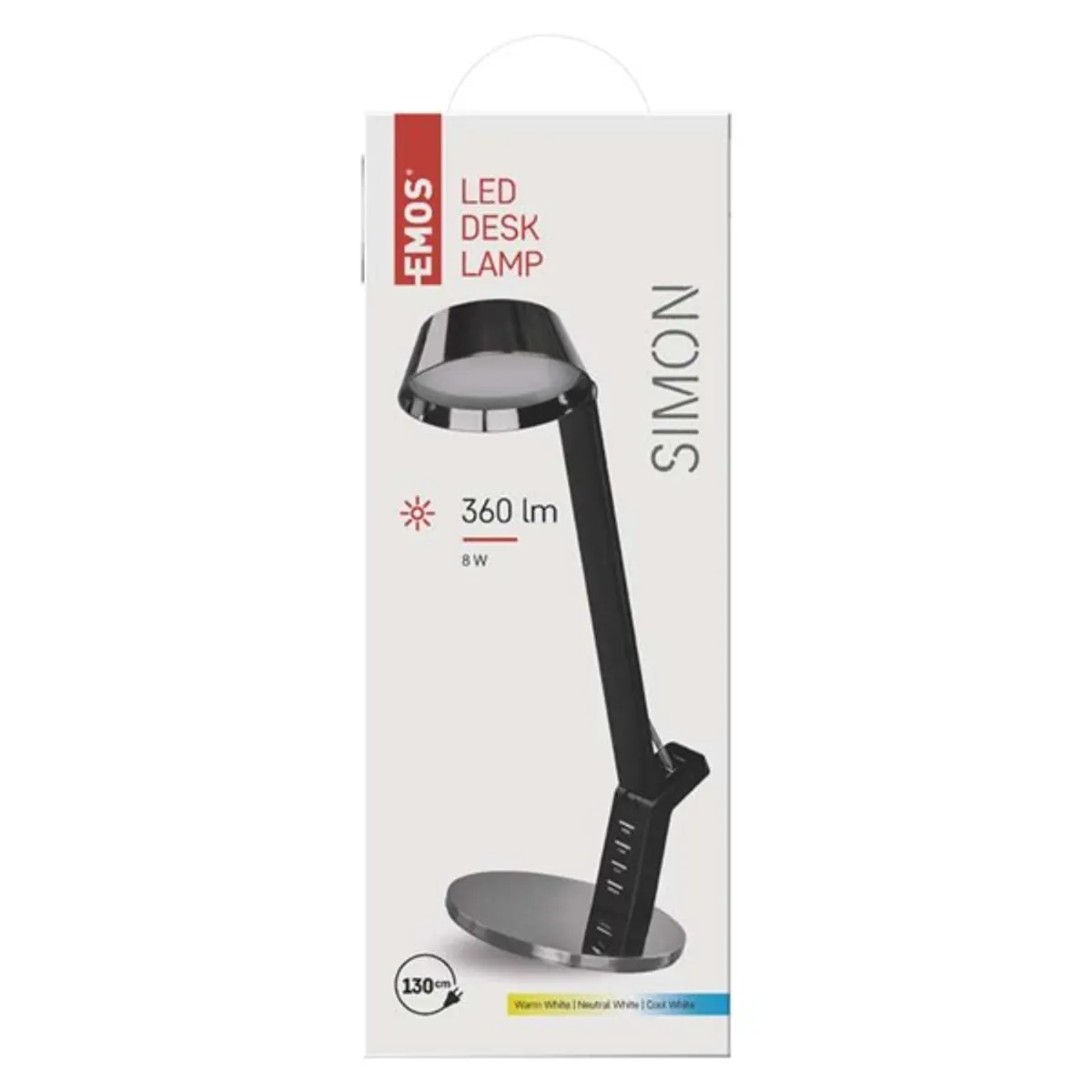 Emos Z7613 Simon LED asztali lámpa fekete 360 lm 3000-6000K #6