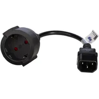 AKYGA AK-PC-10A Tápkábel IEC C14 - Schuko 15 cm
