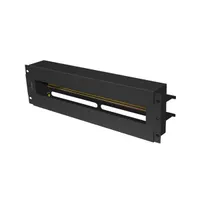 LANBERG AK-VDP103-B kismegszakító tartó panel 19" 3U fekete acél TS-35 DIN sín fedeles
