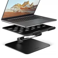 AXAGON STND-LQB állvány 10" - 17.3" laptop és táblagép, csúszásmentes alumínium, 205 mm magasság, dőlésszög 0-180 fok, összecsukható, fekete