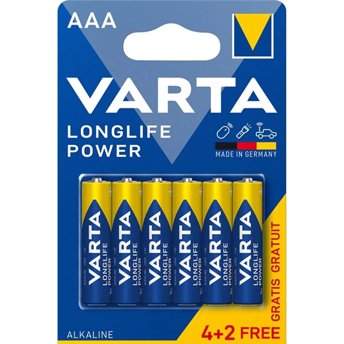 VARTA 4903121436 Longlife Power AAA alkáli elem 6db #2